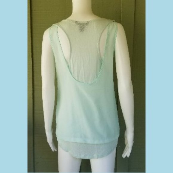 BANANA REPUBLIC Aqua Top Small Petite SP - Picture 2 of 3